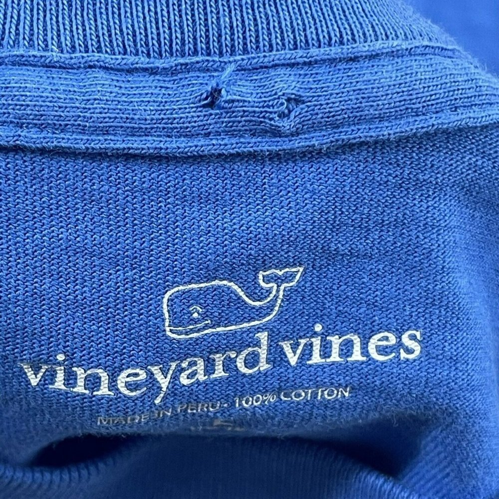 Vineyard Vines Sailing Boat TShirt Kid Boy Girl Size L 16/18 Long Sleeve Blue - Picture 9 of 10